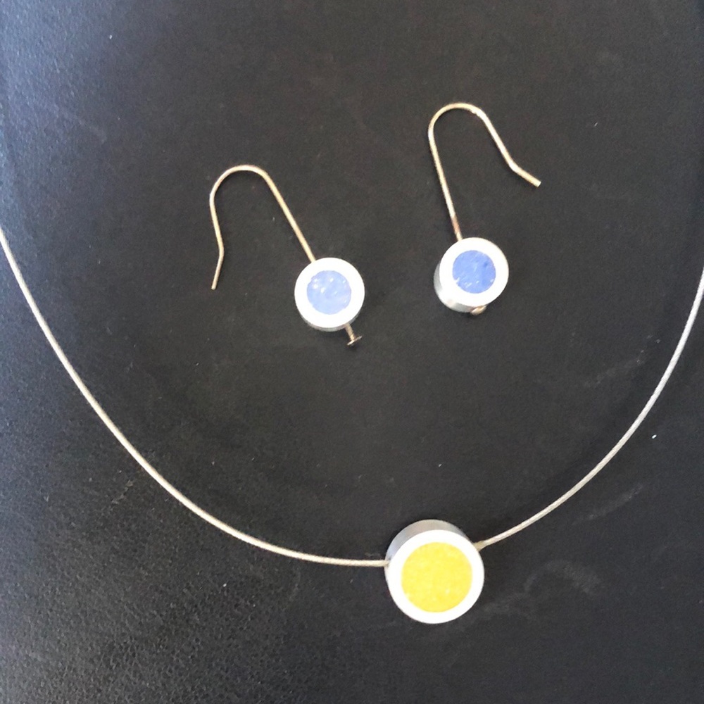 Industrial Earrings with Necklace Set